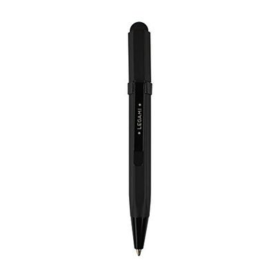 Legami - Mini bolígrafo táctil de 0,8 x 9,6 cm, bolígrafo de Bola, Tinta Negra, diámetro de la Punta de 1,0 mm, bolígrafo con Goma para Escribir en Cualquier Dispositivo táctil y Variante Black