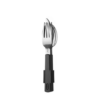 Mepal Cutlery Set 3 Pcs - Black - Consist of a Fork, a Spoon and a Knife - Stainless Steal