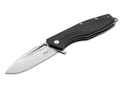 BÖKER PLUS Caracal Folder wytrzymały scyzoryk – idealny nóż z klipsem kieszonkowym – uniwersalny nóż outdoorowy z torbą na nóż i eleganckim pudełkiem prezentowym (Caracal Folder)