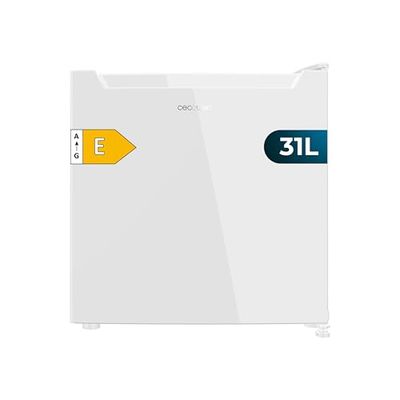 Cecotec Mini Fridge Freezer 31L Bolero CoolMarket TT 31 Dual White E. Minibar avec Fonction Réfrigérateur ou Congélateur, Hauteur 49,6cm et Largeur 47,4cm, Commande Mécanique, Blanc.