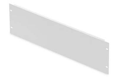 DIGITUS 19" blind cover plate - 4U - cover for network & server cabinets - rack cover - incl. mounting material - sheet steel - powder-coated - grey