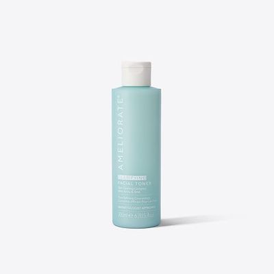 AMELIORATE Clarifying Facial Toner 200ml | Clinically Proven Pore Refining Toner for Blemish Prone Skin | Exfoliates & Brightens with Lactic Acid & Niacinamide | Dermatologist Approved