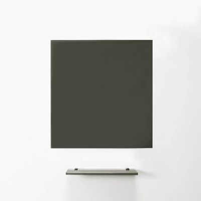 MagniPlan Magnetic Glass Wipe Board for Office, Meeting Room, Classroom, Home Office, Playroom and Bedroom - 600mm x 450mm - Grey