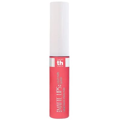 Thader Th Pharma Labial Líquido Matte Lips de acabado mate aterciopelado y alta cobertura, 7 ml (No. 09 Coralia)