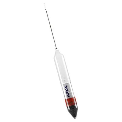 ARKA Densímetro - medidor de alta precisão com termómetro, qualidade de laboratório, fiável na faixa de medição 1,018-1,028, para aquários marinhos.