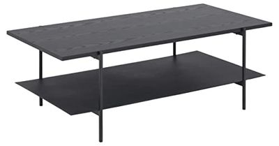 AC Design Furniture Augusta stolik kawowy, drewniany, czarny, wys.: 40 x szer.: 115 x głęb.: 60 cm