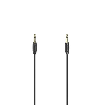 Hama Câble audio, jack mâle 3,5 mm/con. mâle, stéréo, doré, ultrafin, 3,0 m