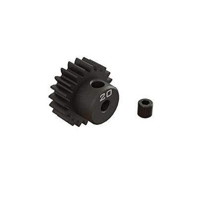 ARRMA ARA311082 20T 0,8 Mod 1/8 "Bore CNC Steel Pinion Gear Grijs/Zilver