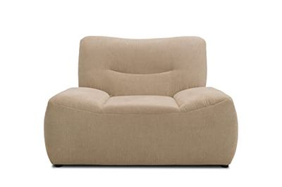 DOMO. collection Loveseat, fauteuil, gestoffeerde stoel in boho-stijl, sofa, gestoffeerde meubels, garnituur, beige, 122