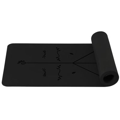 Good Nite Yogamat, gymnastiekmat, TPE, 6 mm, antislip, sportmat, fitnessmat, trainingsmat, pilates, mat, huidvriendelijk, ftalaatvrij, 183 x 61 cm, yoga, pilates, homegym workout