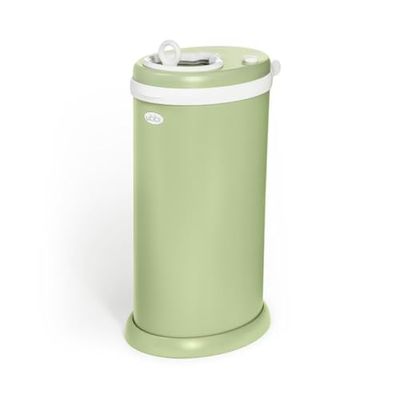Ubbi Roestvrij staal Nappy Pail, Geurvergrendeling, Geen speciale tas nodig, Award-Winning, Registry Must-Have, Matte Lily Pad