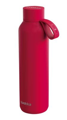 Quokka Botella Termo Acero Inoxidable Solid con Colgador Cherry Red 630 ML