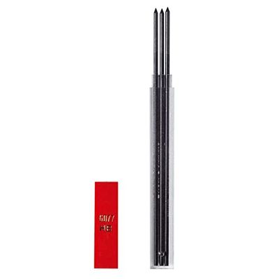 Caran d'Ache Technograph 6077.452 Lot de 3 mines graphite Fixpencil 2 mm Dureté 2B Noir 12 cm Diamètre 2 mm