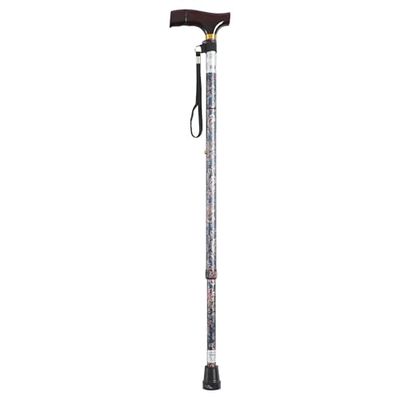 Homecraft Coloured Walking Sticks, Height-Adjustable Walking Stick for Stability and Support, Paisley
