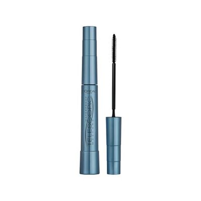 L'Oréal Paris Mascara, Telescopic Mascara Waterproof in Colour Black to Achieve Dramatic Length and Definition, Smudge-Resistant, Up to 50 Percent Longer-looking Lashes, Silicone Brush, 8ml