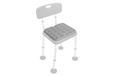 KMINA - Cuscino Doccia (39x32x3 cm, Sgabello Non Incluso), Tappetino Sedile Anziani, Giardinaggio, Schiuma 100% Impermeabile, Patented - Made in Europe