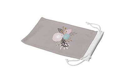 Bonamaison Imprimé Numériquement Lunettes Étui avec Cordon de Serrage, 100% Coton, Sac Lunettes, Pochette à Lunettes, 1 Pièce, Taille: 11x19 Cm
