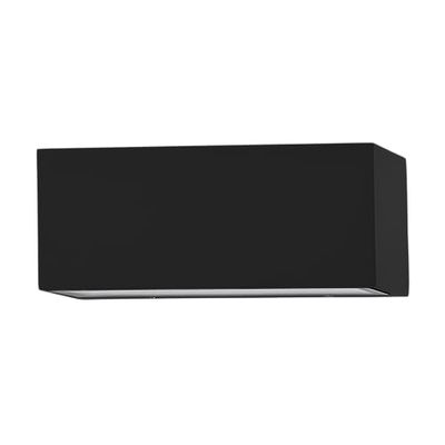 Eglo Spongano, Lampada da parete LED per esterni, applique, illuminazione esterna, lampada per esterni rettangolare in alluminio colore antracite e vetro trasparente, luce bianca calda, IP65