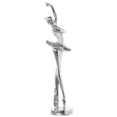 Alexandra House Living Figura Decorativa Plateado Acrílico Plástico Melamina Bailarina 8 x 7 x 30 cm - EAN: 8427701489446