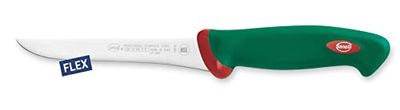 Sanelli Linha de descanso profissional, faca de desossar flexível Cm.16, aço inoxidável, verde e vermelho, 29,0 x 3,0 x 4,0 cm
