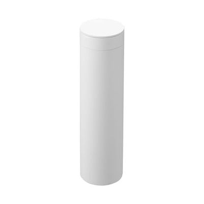 Yamazaki 1828 Tower Tissue Box Round, White, Steel/ABS Resin/Silicone, 6.8 x 6.8 x 25 cm
