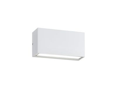 Trio Leuchten Trent - Lampada da parete per esterni, in alluminio, 10 W, colore: Bianco opaco