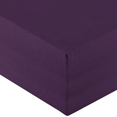 aqua-textil Royal XL Hoeslakens boxspringbed waterbed 200x220-220x240 cm paars 210 g/m² jersey makko-katoen elastaan hoeslaken