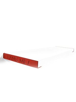 Mobito Design Hang Me, spaanhout, wit/rood, 3 x 60 x 23 cm