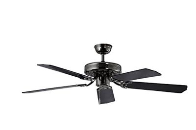 Dekon Pearl Black BC 868 Plafondventilator met 5 houten vleugels, 132 cm, zwart