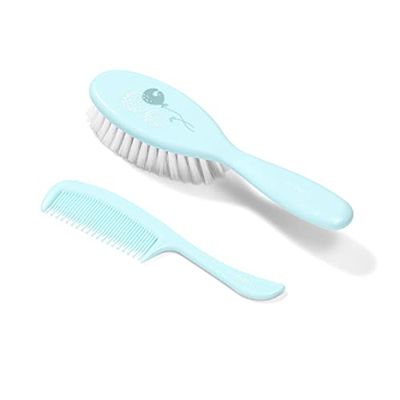 BabyOno Brush and Comb for Kids and Infants Super Soft Bristles - Blue