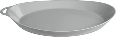 Lifeventure Ellipse Herbruikbare Bord Voor Camping, Reizen & Outdoor - Lichtgrijs