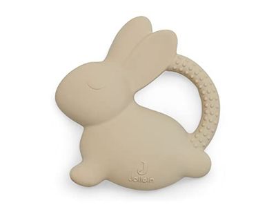 Jollein 101-007-66019 Anneau de dentition en caoutchouc naturel lapin Nougat 10 x 10 x 2 cm