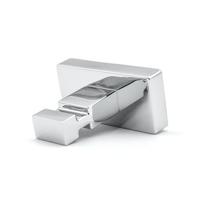 Inda A1820ACR Lea Appendiabiti a Parete, Ottone, Cromato, L.5 x P.6 x H.3 cm