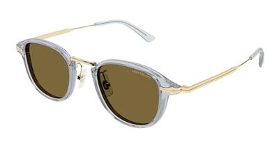 Montblanc Mb0336s Sunglass Man Injection, Occhiali Uomo, Multicolore, Taglia Unica