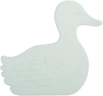 MSV Lot de 5 Stickers Figurines antidérapantes de Douche ou Baignoire Caoutchouc Canards 14x13,5cm Blanc