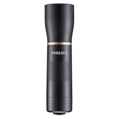 PHILIPS SFL7001T/10 - Torcia a LED, 600 lumen, fino a 25 ore di riproduzione, resistente all'acqua IPX4, colore nero (4 batterie AAA incluse)