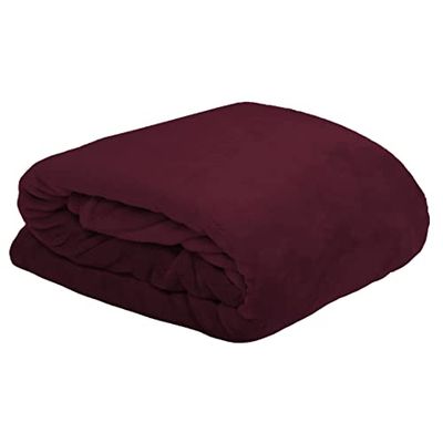 PLAID DOUDOU BORDEAUX 130X160 cm