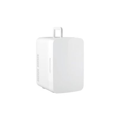 YASHE Mini Frigo de Chambre, 10 Litres/ 6 Canettes, Petit Frigo Thermoélectrique CA/CC pour Boissons, Nourriture, Beauté, Bureau, Dortoir, Voiture, Blanc