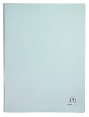 Exacompta - Ref 88460E - Aquarel Collection - Softcover A4 Display Books - 500 Micron Rigid Polypropylene, 40 Pockets, Assorted Pastel Colours - Pack of 12