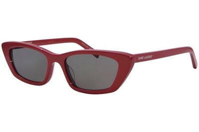 SAINT LAURENT Womens SL 277 zonnebril, rood-rood-grijs, 52, rood-rood-grijs, 52