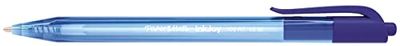 Paper Mate 40558 Inkjoy 100 - Penna a sfera, Punta Media, inchiostro Ultra morbido, resistente alle sbavature, retrattile, 0,5 mm, blu