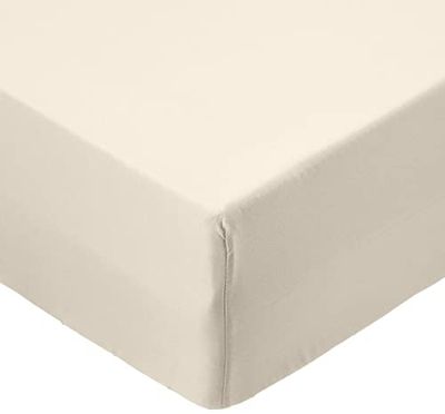 Amazon Basics FTD, lençóis ajustáveis, 90 x 190 x 30 cm, bege
