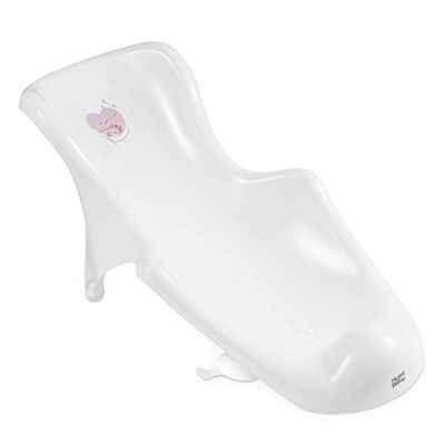 Hylat Baby Wkładka do wanny dla niemowląt – cenna pomoc w kąpieli dla niemowląt i niemowląt od urodzenia do ok. 6 miesięcy, kolor: biały, motyw: Hug me, marka: Hylat Baby