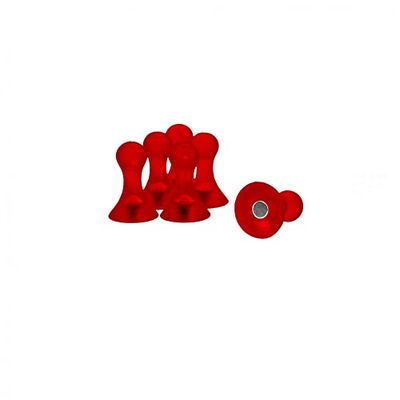Grandes Imanes de Camión Rojo para Refrigerador, Pizarra, Tablero de Anuncios, Archivador - Paquete de 6