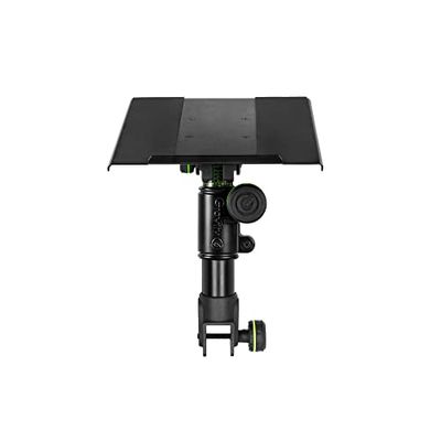 Gravity FT 01 MT B - Supporto flessibile per monitor da DJ (coppia), supporto per monitor da studio personalizzabile, nero