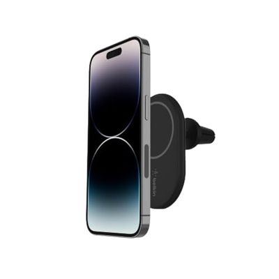 Belkin BoostCharge magnetische draadloze autolader, car charger compatibel met de MagSafe-ondersteunende apparaten iPhone 16, iPhone 15, 14, 13, 12, Plus, Pro, Pro Max, meer (Kabel meegeleverd)