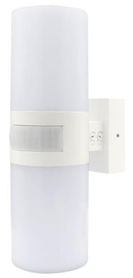 EL-HOME Luminaire de façade LED ML-30B7 avec détecteur de mouvement 12 m / 180° PIR, 20W, 1900lm, capteur crépusculaire, IP65 - pour extérieur, applique murale, éclairage extérieur - blanc