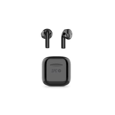 SPC ZION PRO - Auricolari True Wireless con un'ottima qualità del suono e un corpo super compatto con vivavoce, controllo touch, assistente vocale e impermeabili, Nero, 18,5 x 17,2 x 29,6 mm (ogni)