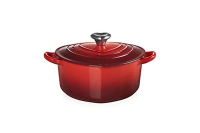 Le Creuset gietijzeren hartvormige braadpan met hartvormige knop