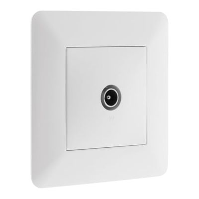 Prise TV Ø9,52mm Blanc - Artezo
